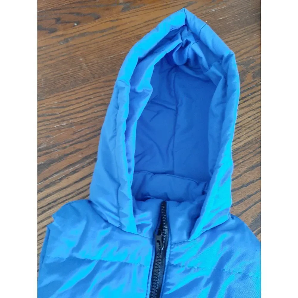 NWOT Kid's Size 8 Blue Hooded Vest Full Zip with Pockets